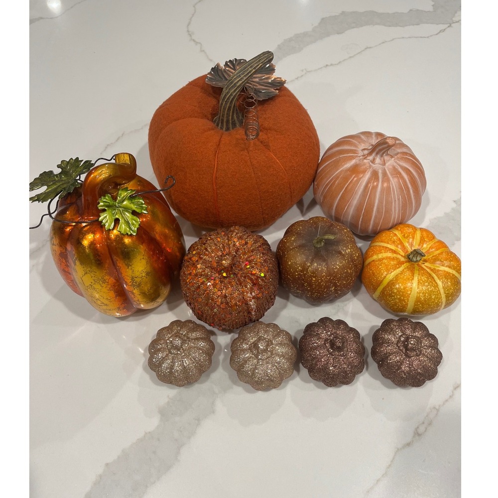 Pumpkin Gourd Halloween Fall Decor lot 10pc